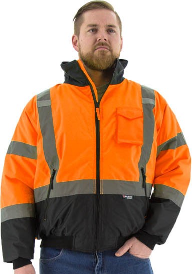 Majestic 75-1314 Orange High Visibility Waterproof Jacket with Quilted Liner, ANSI 3, R (Each) - image 2
