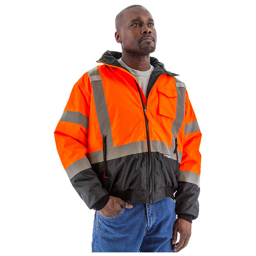 Majestic 75-1314 Orange High Visibility Waterproof Jacket with Quilted Liner, ANSI 3, R (Each) - image 1