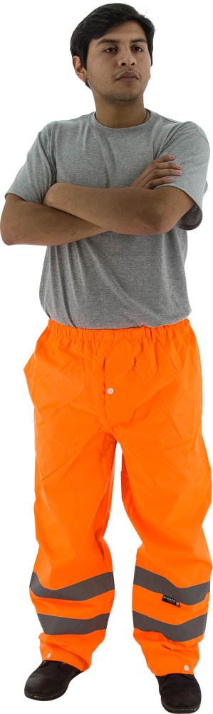 Majestic 75-2352 High Visibility Polyester Waterproof Rain Pants, Ansi E (Each)