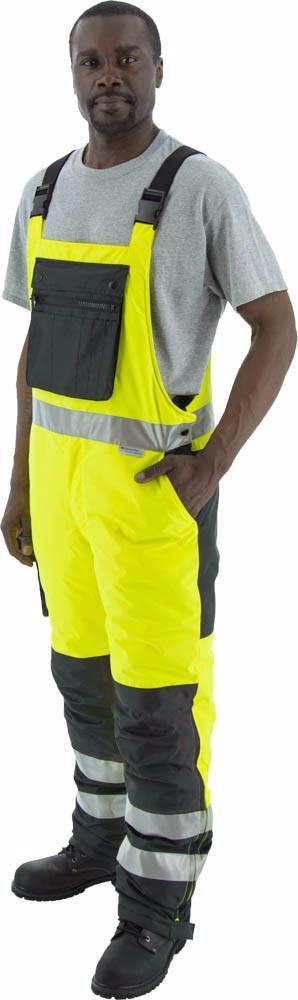 Majestic 75-2357 High Visibility Waterproof With Quilted Insulation Bib Overall, Ansi E