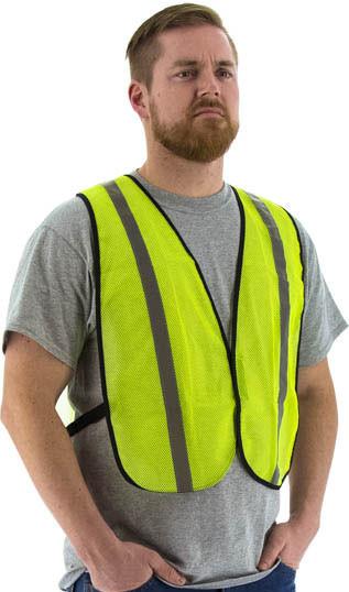 Majestic 75-3003 Site Safety Polyester Mesh Vest, Non Ansi (Pack of 50)