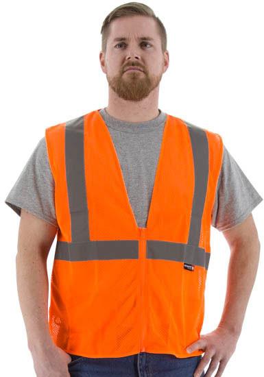 Majestic 75-3202 High Visibility Mesh Safety Vest, Ansi 2, R (Each)