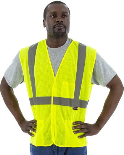 Majestic 75-3203 High Visibility Mesh Safety Vest, Ansi 2, R