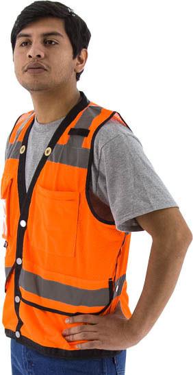 Majestic 75-3208 High Visibility Heavy Duty Mesh Safety Vest, Ansi 2, R (Each)