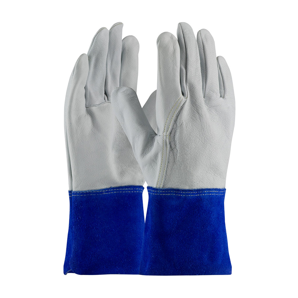 PIP 75-4854 Goatskin Leather Mig Tig Welder Kevlar Stitching Gloves (One Dozen)