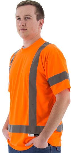 Majestic 75-5304 High Visibility Orange Short Sleeve Shirt, Ansi 3, R (Each)