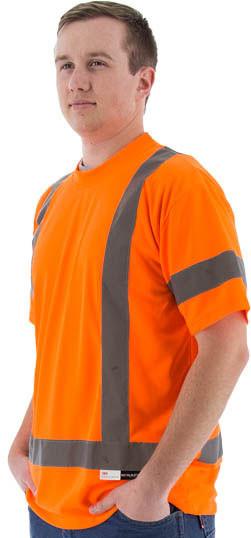 Majestic 75-5304 High Visibility Orange Short Sleeve Shirt, Ansi 3, R