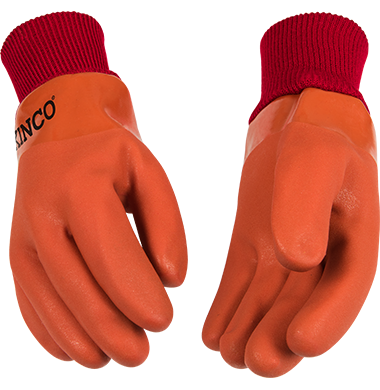 Kinco 8170 Acrylic Lined Sandy Finish PVC Knit Wrist Gloves (One Dozen)