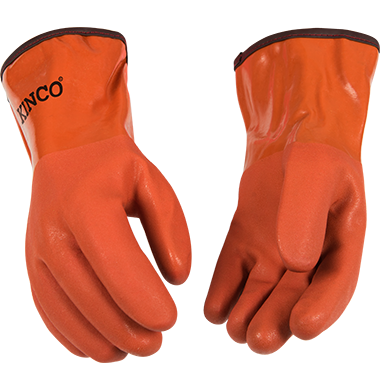 Kinco 8182 Acrylic Sandy Finish Lined PVC Gauntlet Gloves (One Dozen)