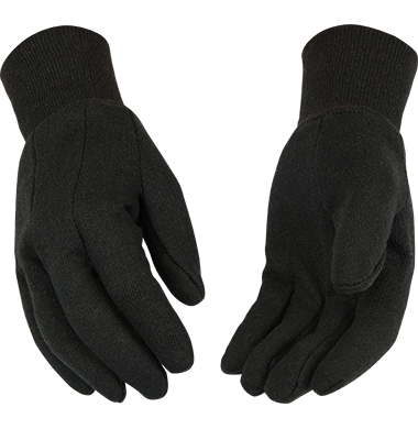 Kinco 820 Brown 9 oz. Heavyweight Jersey, Polyester-Cotton Blend Knit Wrist, Straight Thumb Design Gloves (One Dozen)