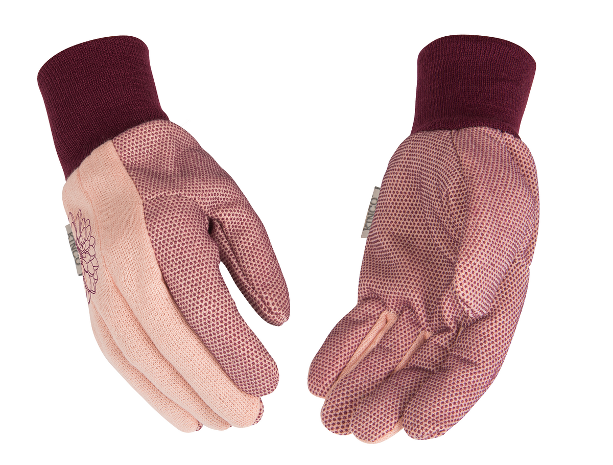 Kinco 830PDW Women's Soft 8 oz. Jersey Gloves with Mini PVC Dots, 6Pr Each Coral/Pink Per Inner Pack Gloves (One Dozen) - image 1