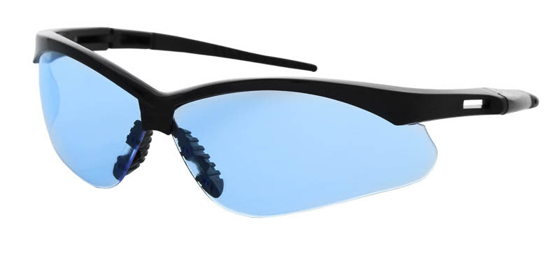 Majestic 85-2010LTB Wrecker Soft Padded Nose Piece With Anti-Scratch  Light Blue Lens Safety Glasses (One Dozen)