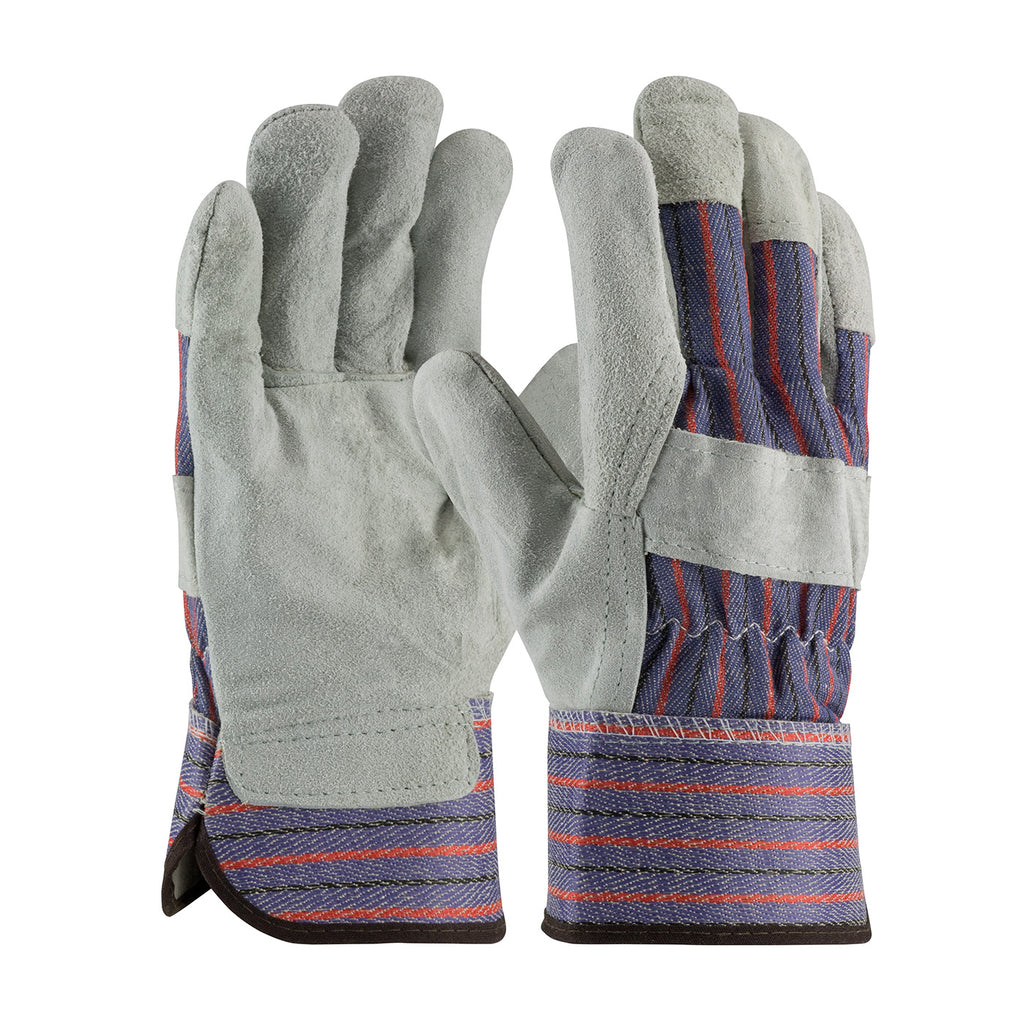 PIP 85-7500 Shoulder Split Cowhide Leather Palm Fabric Back Gloves (One Dozen)