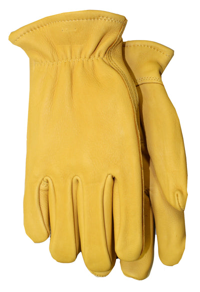 Midwest 850PL Pile Lined Grain Buckskin Gloves(One Dozen)