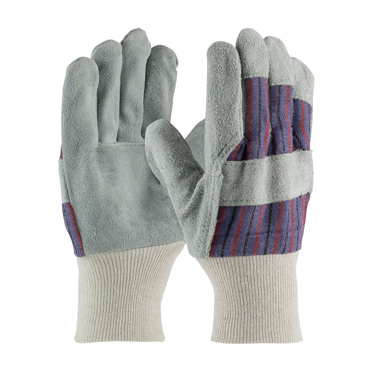 PIP 86-4144 Economy Grade Split Cowhide Leather Palm with Fabric Back Safety Glove (One Dozen)