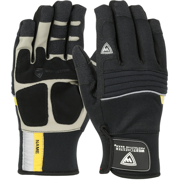 West Chester 96653 Pro Series Yeti Synthetic Leather Palm with Spandex Back and Fleece Lining Waterproof Liner Gloves (6 Pairs)