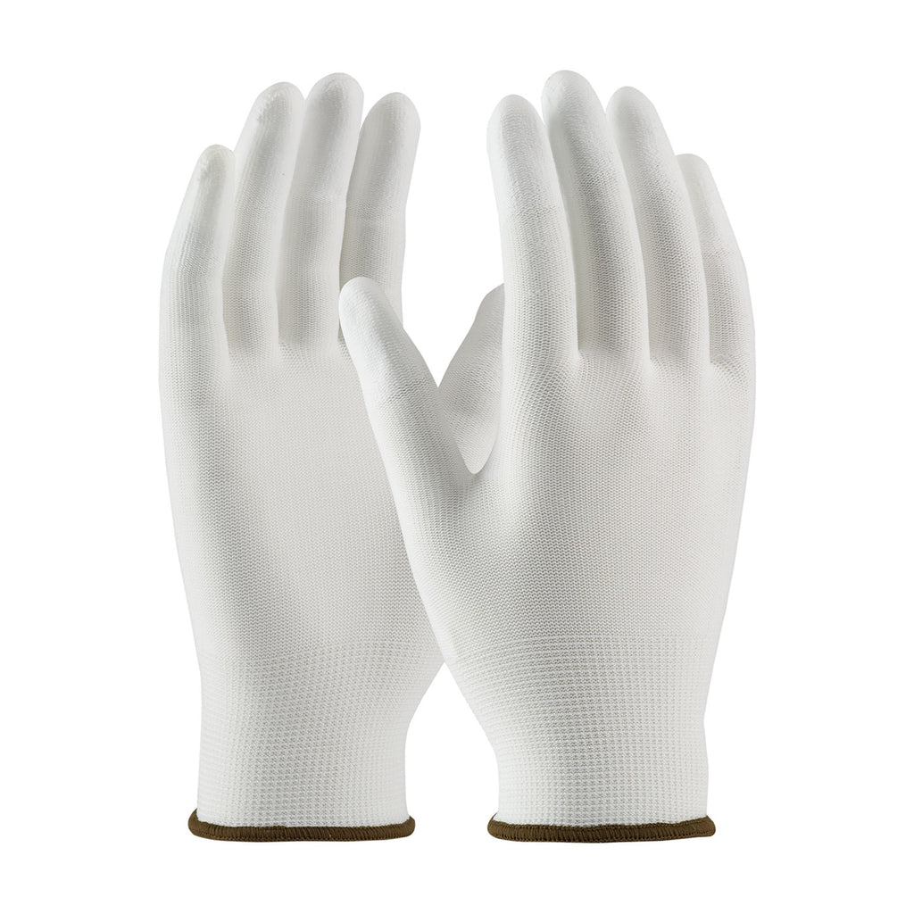 CleanTeam 99-126 Seamless Knit Nylon Clean Environment with Polyurethane Coated Smooth Grip on Fingertips Glove (One Dozen)