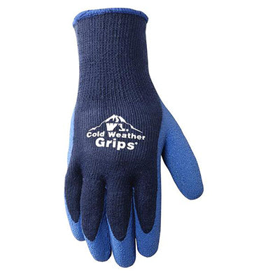 Wells Lamont 571 Men's Cold Weather Work Gloves, Heavyweight Knit Shell, Latex Coating, Navy Blue 12 Pair
