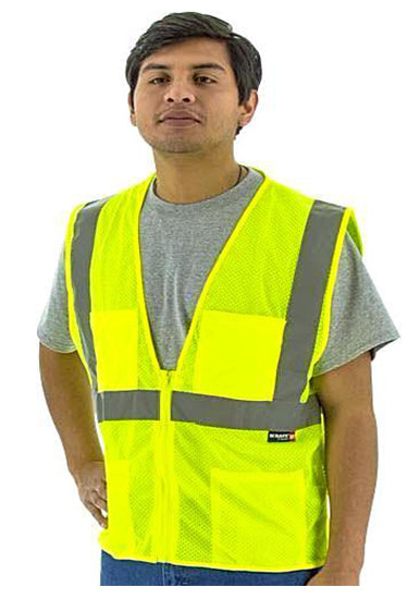 Majestic 75-3231 High Visibility Mesh Safety Vest, Ansi2, R