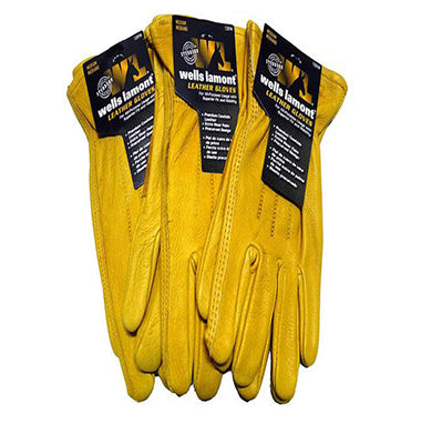 Wells Lamont 70129 Premium Leather Work Gloves 12 Pairs