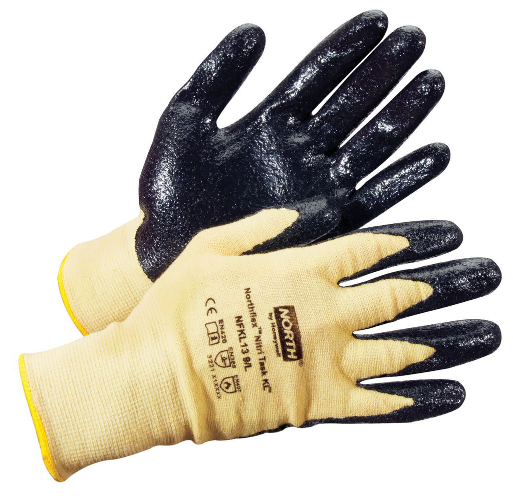 Honeywell NFKL13 NorthFlex Nitri Task Lightweight Kevla and Lycra Nitrile Gloves (One Dozen)