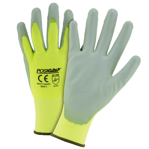a pair of high visibility touch screen gloves from West Chester brand