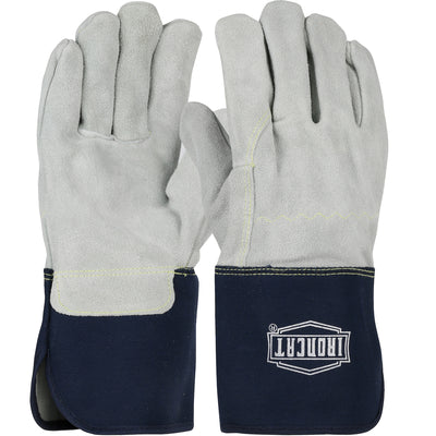 PIP IC9 Iron Cat Split Cowhide Premium Leather Palm With Full Back Gauntlet Cuff Gloves (One Dozen)