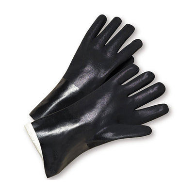 a pair of PVC work gloves with jersey liner and rough sandy finish from Protective Industrial Products brand