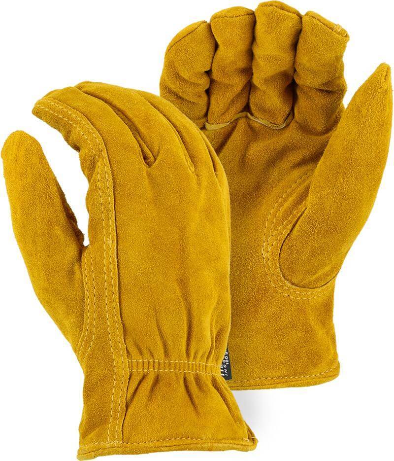 Majestic 1513T Winter Lined Split Cowhide with Double Stitching Drivers Gloves (One Dozen)