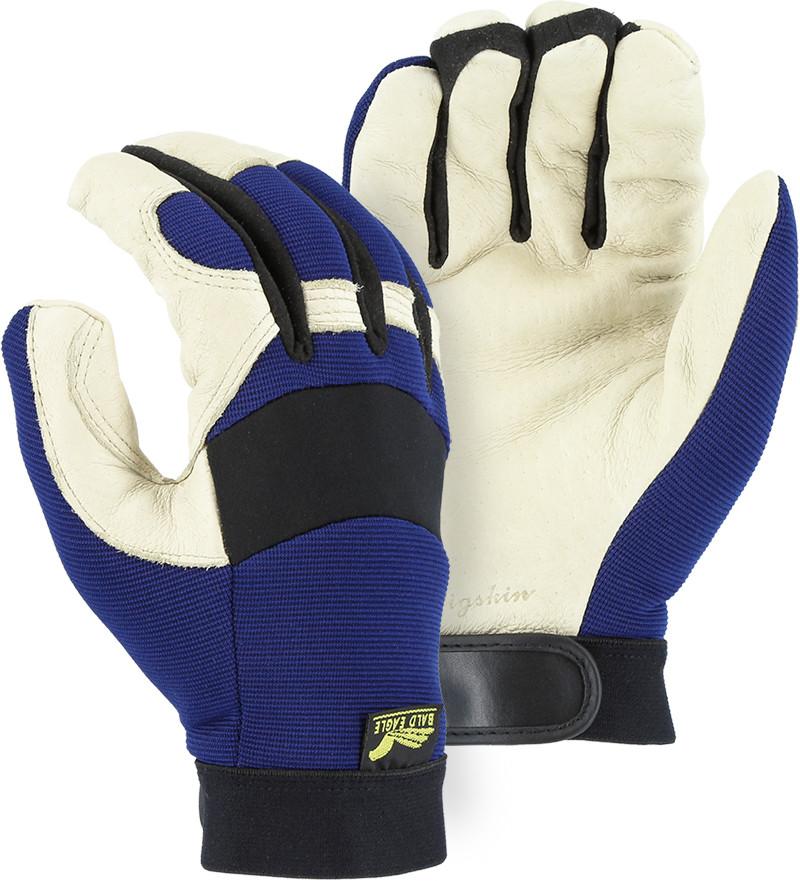 Majestic Pigskin Palm Lined Mechanics Gloves 2152T (one dozen)