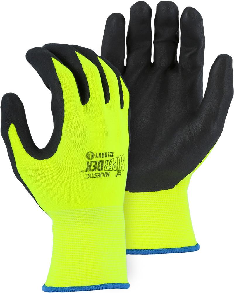 Majestic Super-Dex Nitrile Coated Hi-Vis Gloves 3228HVY (one dozen)