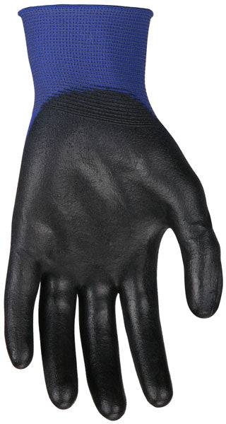 18 Gauge Blue Nylon Shell, PU Coated Palm and Fingertips Ninja N9696 (One Dozen)