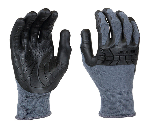 MADGRIP Pro Palm Thunderdome Gloves, Large, Grey/Black