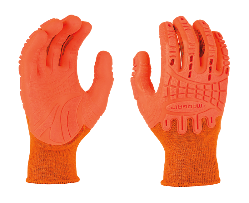 MadGrip Pro Palm Thunderdome Impact Gloves Hivs Orange (One Dozen)