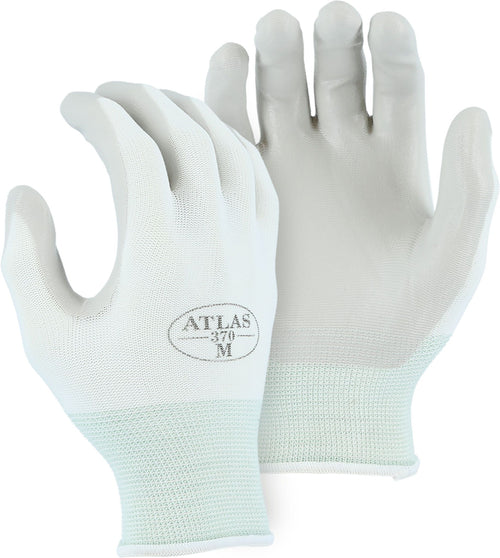 Majestic 3261R Atlas Gray Nitrile Palm Dipped on Black Nylon Liner Retail Tagged Work Glove (One Dozen)