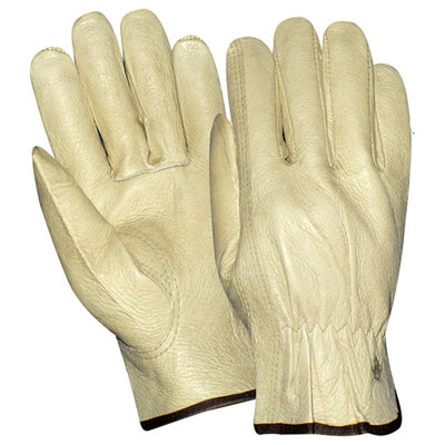 Red Steer 1557 Economy Grain Cowhide Unlined Drivers Gloves (One Dozen)