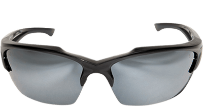 a pair of silver mirror glasses with black frame from Edge Eyewear brand