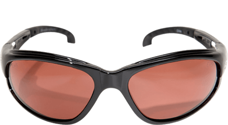 a polarized copper safety glasses with orange lens from Edge brand
