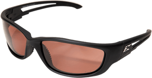 a pair of stylish copper safety glasses from Edge Eyewear brand