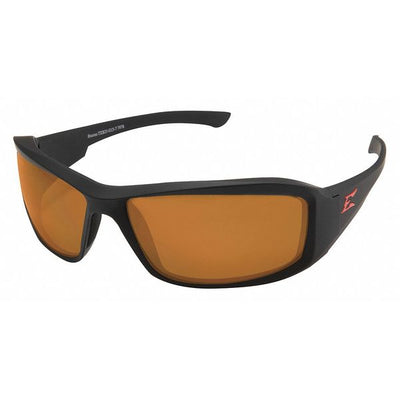 Edge Eyewear Brazeau TXB235 Polarized, Traditional Copper Polycarbonate Lens, Scratch-Resistant  Safety Glasses