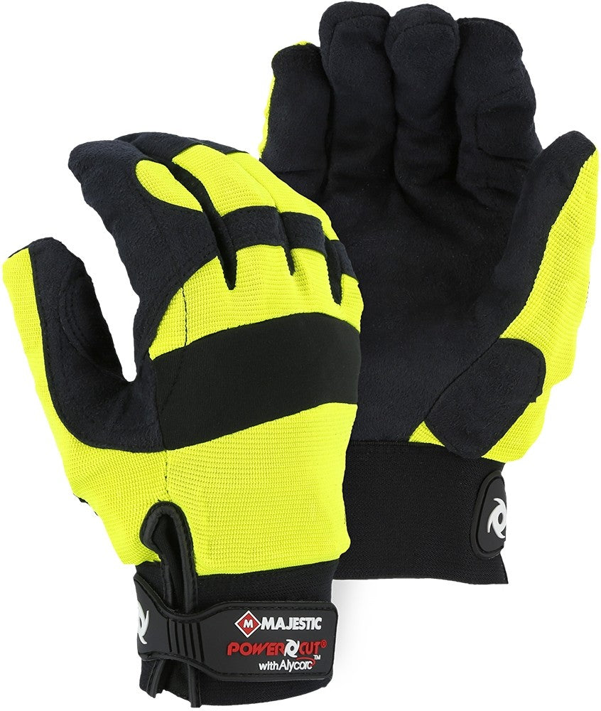 Majestic A4B37Y Powercut with Alycore Cut & Puncture Resistant Breathable Mechanics Glove (1 Pair)