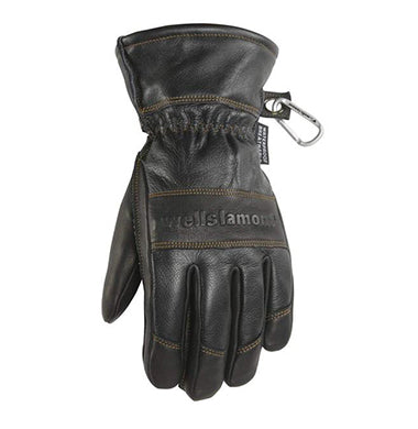 Wells Lamont 7664K Men's Black HydraHyde Leather Winter Gloves, Waterproof Insert, 12 Pairs