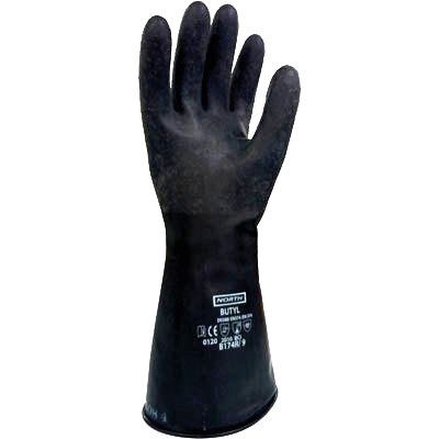 Honeywell North Butyl B174R Black 17 mil Rolled bead 14 Rough Grip-Safe Glove (1 Pair)