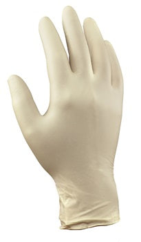 a white premium PVC glove from Ansell brand