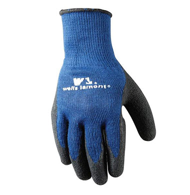 Wells Lamont 524 Latex Coated Work Gloves, Black Knit Polyester, 12 Pairs