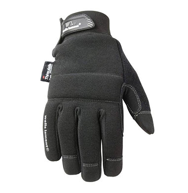 Wells Lamont 7760 Black Winter Gloves, Fleece-Lined, 12 Pairs