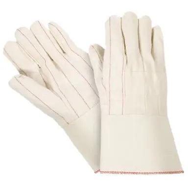 Southern Glove U24DGPL 100% Cotton Two-Ply Palm Knuckle Strap Nap Out Hot Mill Glove, Large (One Dozen)
