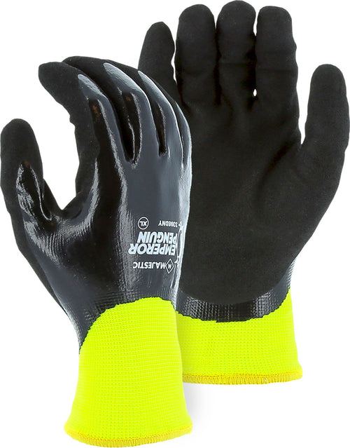 Majestic 3398DNY Emperor Penguin Full Coated Nitrile Sandy Smooth Winter Lined Gloves (One Dozen)