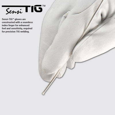 Steiner Industries 0228 SensiTIG Top Grain Goatskin TIG Unlined, Short Cuff  Welding Gloves (One Dozen)
