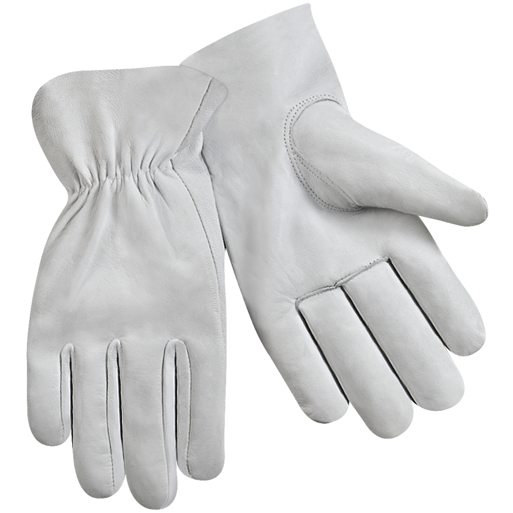 Steiner Industries 0202 Standard Grain Goatskin Shirred Elastic Wrist Drivers Gloves (One Dozen)